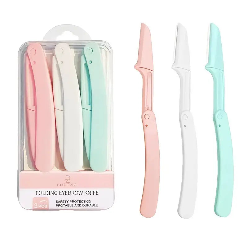 6-Piece Folding Eyebrow Razor Set for Perfect Brows