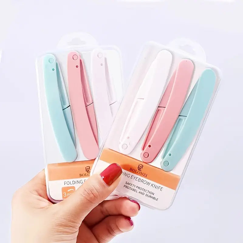 6-Piece Folding Eyebrow Razor Set for Perfect Brows