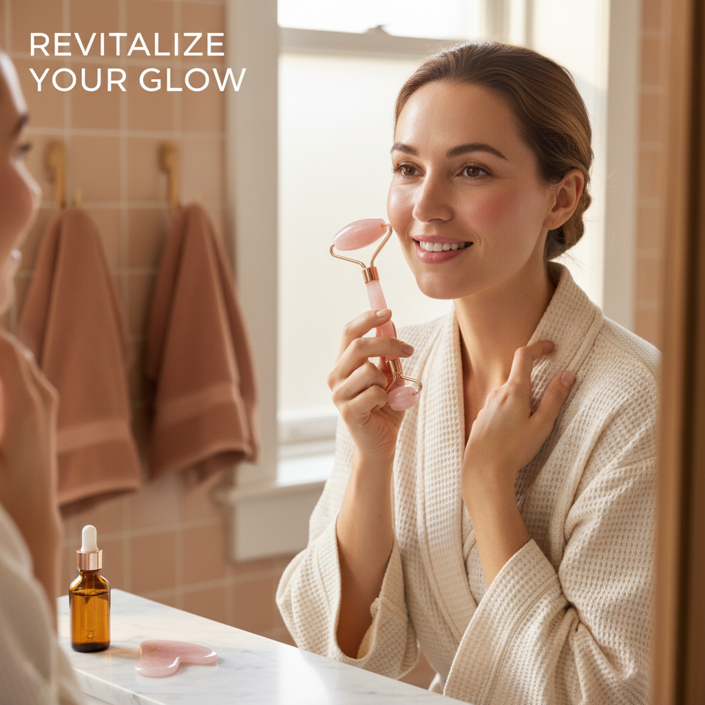 Rose Quartz Roller & Gua Sha Set