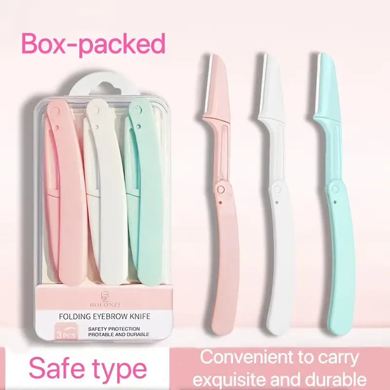 6-Piece Folding Eyebrow Razor Set for Perfect Brows