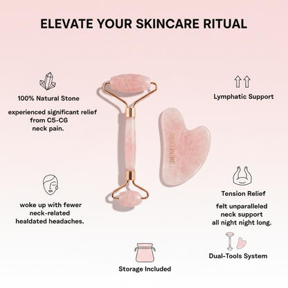 Rose Quartz Roller & Gua Sha Set